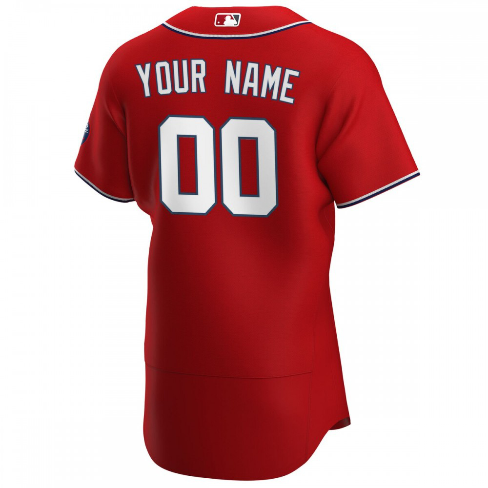Washington Nationals Alternate Authentic Custom Patch Jersey - Scarlet-Pro Kit Vault | Brand New 26/27 Sports Jerseys